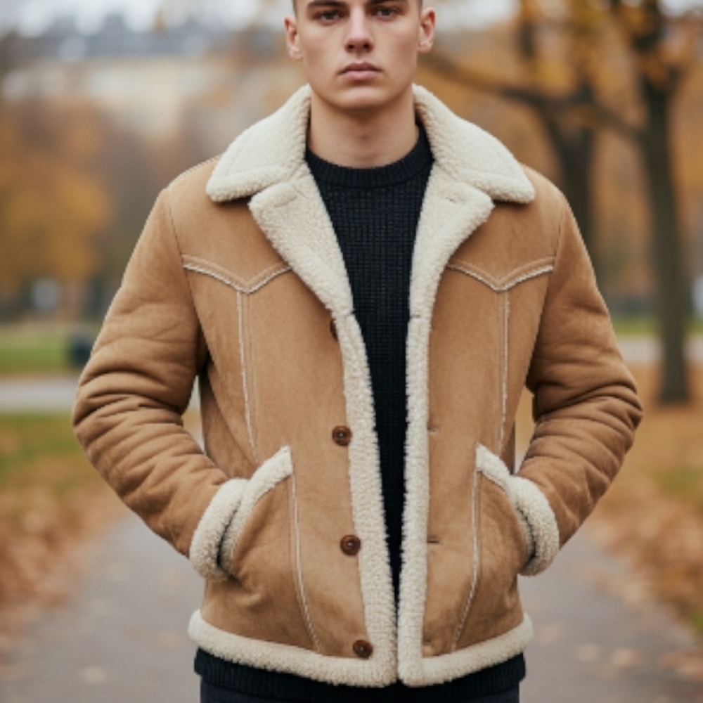 Men's Tan  Monterey Club Vintage  Suadr  Jacket Size 42